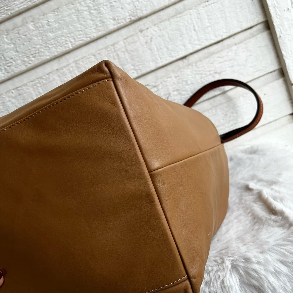 DOONEY & BOURKE Tan XL Tasha Drawstring Bucket Nag Shoulder Tote Sorrento Dillen - Picture 12 of 12